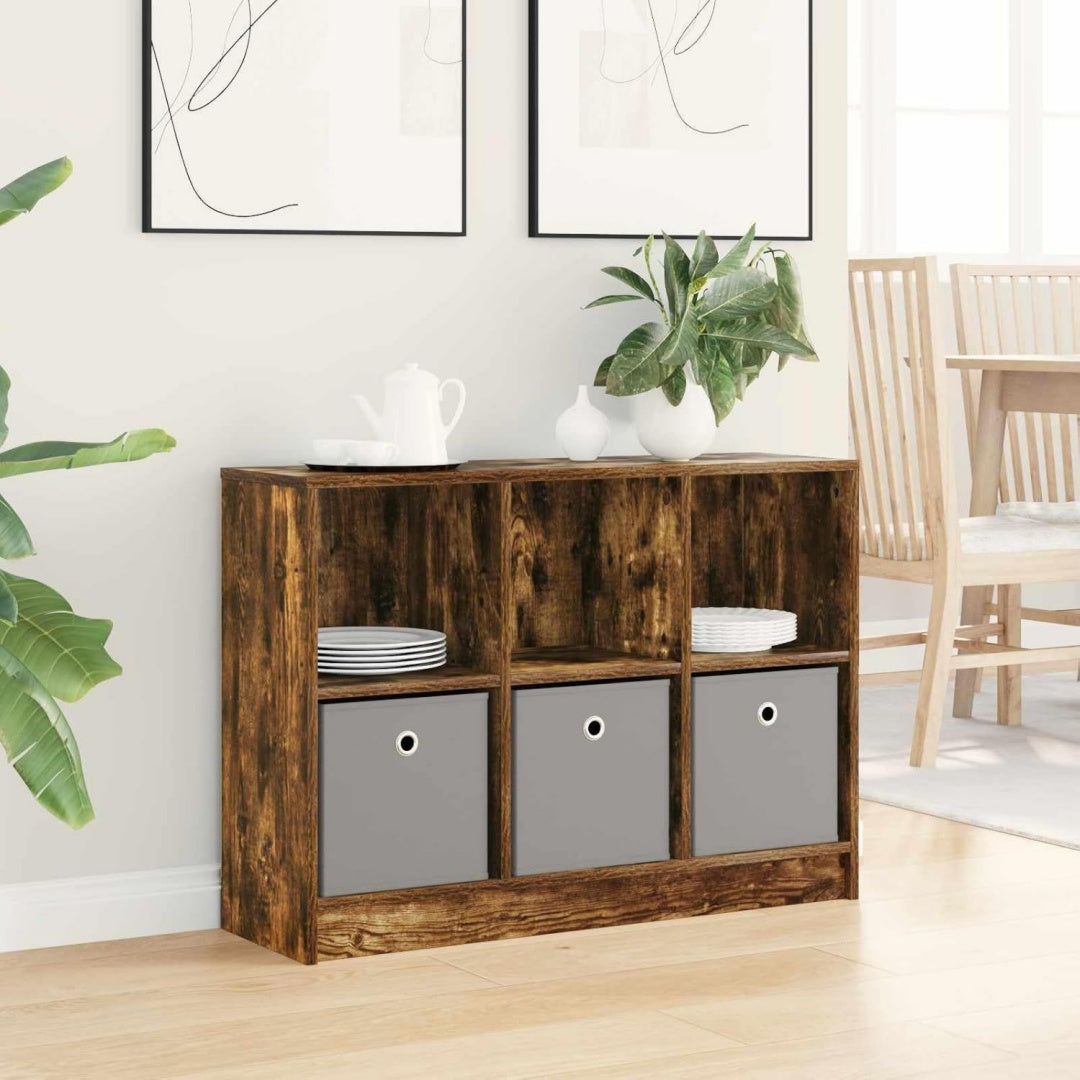 Sideboard mit den Massen 88.5 x 27.5 x 63.5 cm in Eichenbraun
