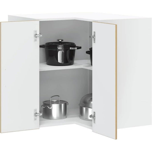 Wandschrank in Eichenbraun mit Wandmontage