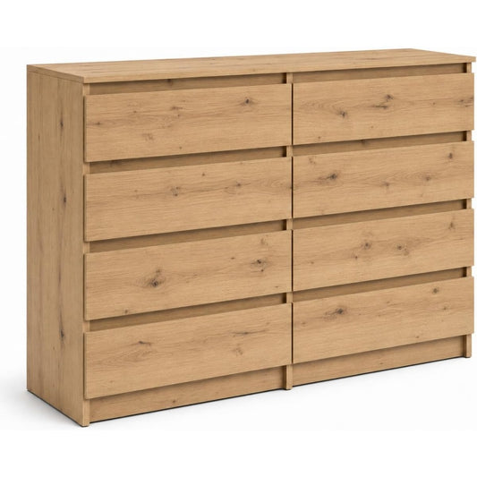 8 Schubladen und grifflose Fronten an dem Sideboard