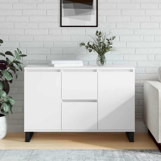 Das Sideboard misst 101.5 x 35 x 70 cm in Weiss