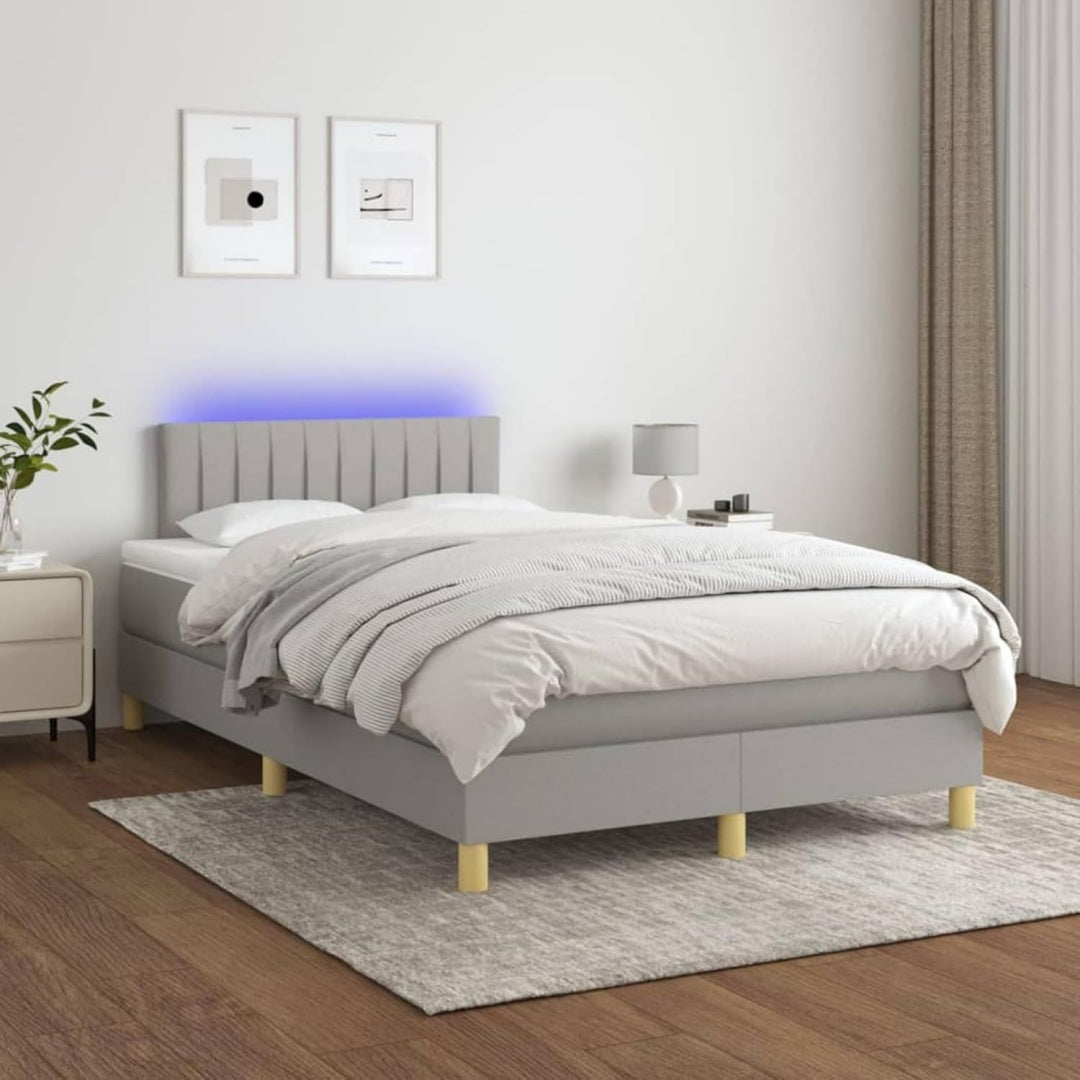 Bei dem Boxspringbett steht LED Beleuchtung im Mittelpunkt
